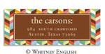 Whitney English Address Labels - Brown Chevron (Holiday) (615044)